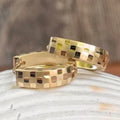 Vintage Gold Hoops Earrings Metal — Swuffy
