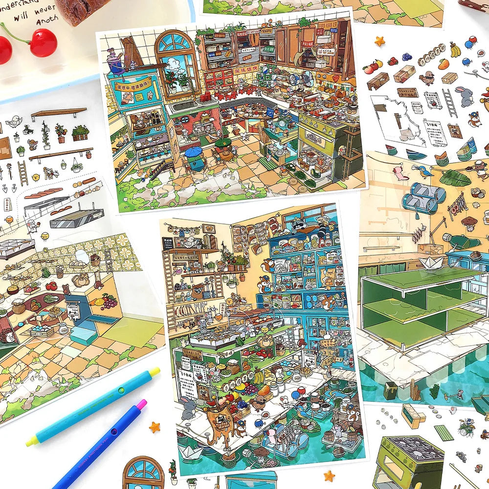 Infeel Me Oversized Scenery Stickers — Swuffy