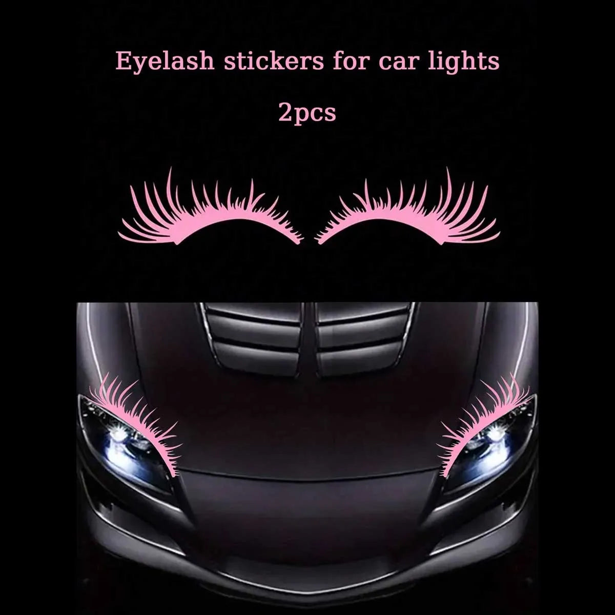 Car Headlights Realistic Lash Stickers — Swuffy