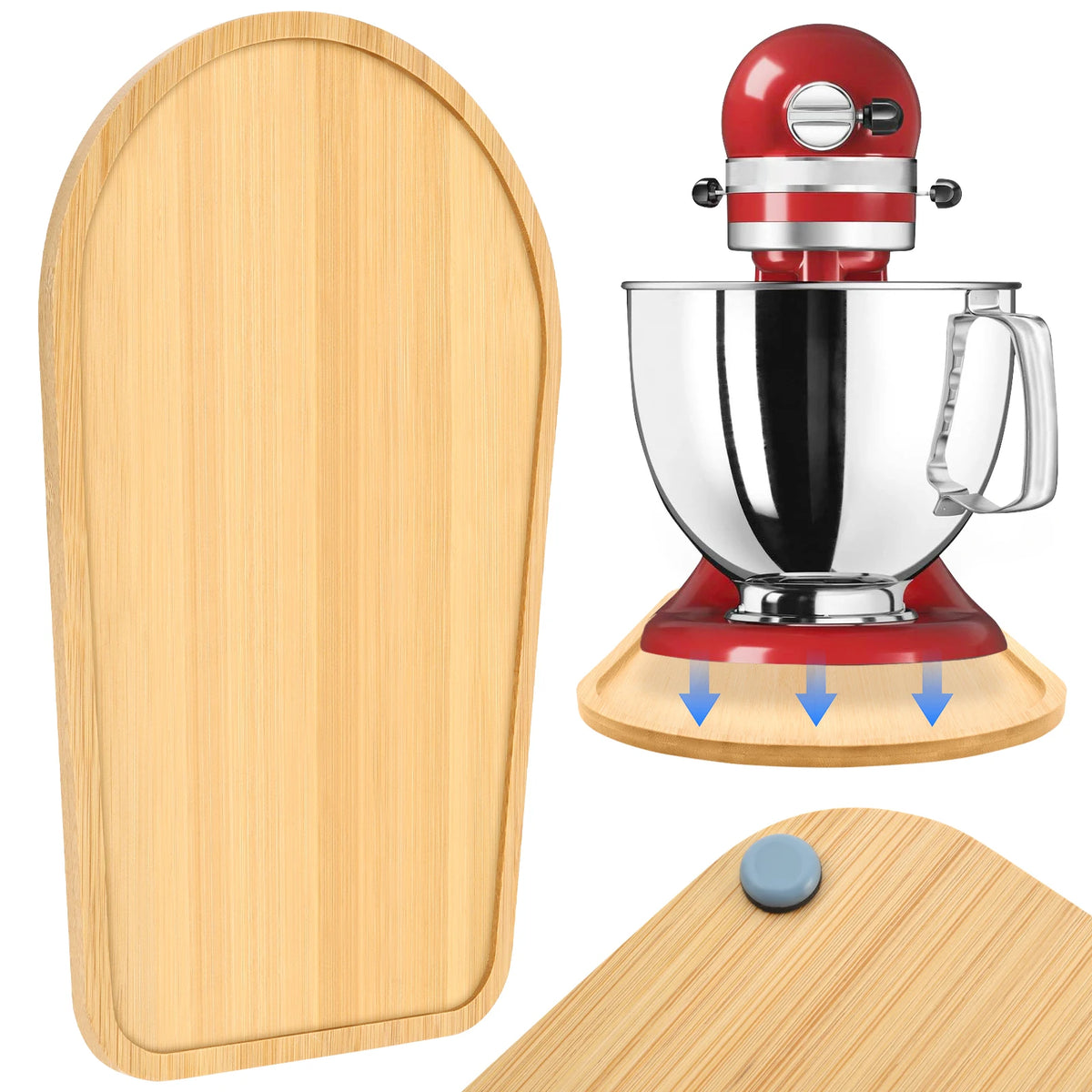 Bamboo Mixer Slider Mat Stand — Swuffy