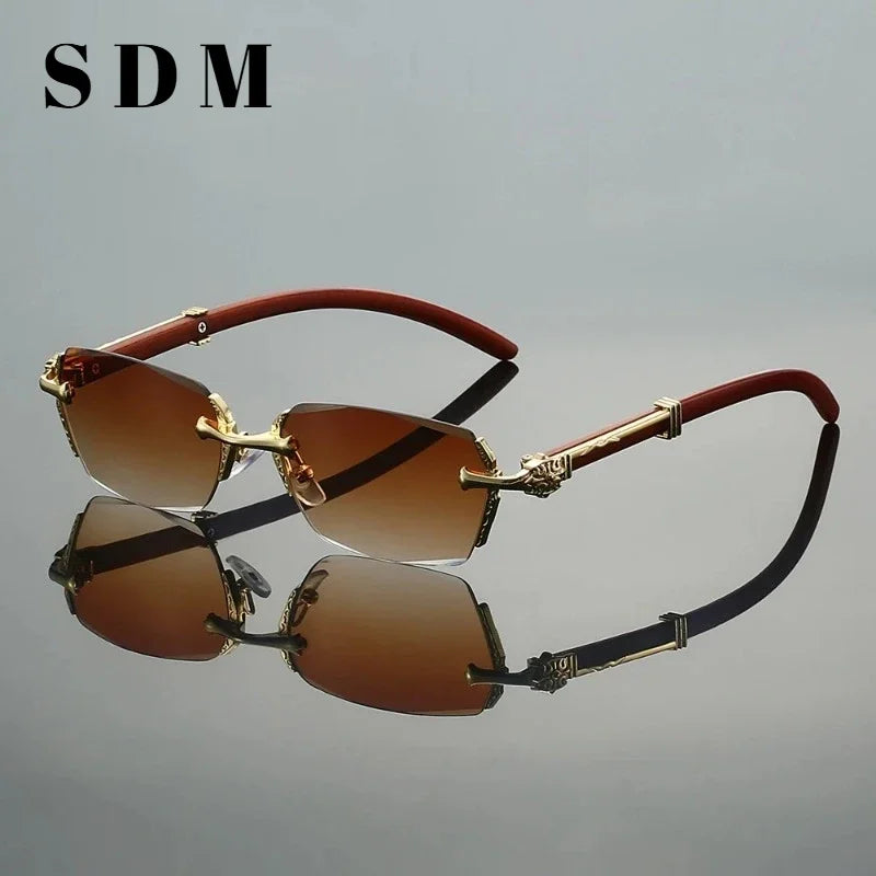 Kammpt Semi Rimless Rectangle Sunglasses — Swuffy