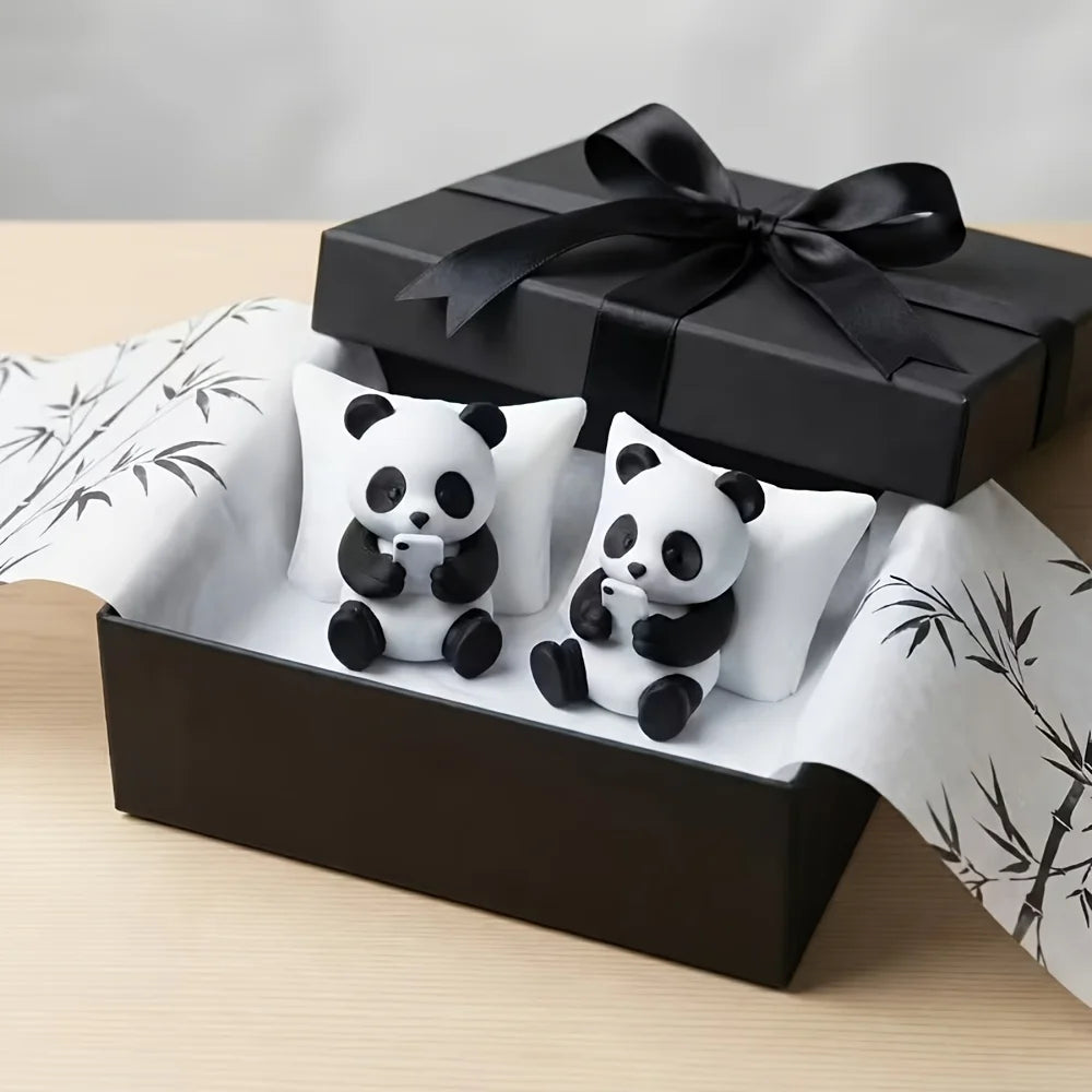 Pillow Panda Sculpture Ornament Leisurely — Swuffy