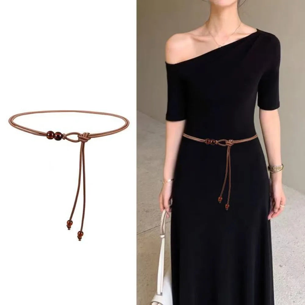 Beaded Adjustable Slim Belt Design — Swuffy