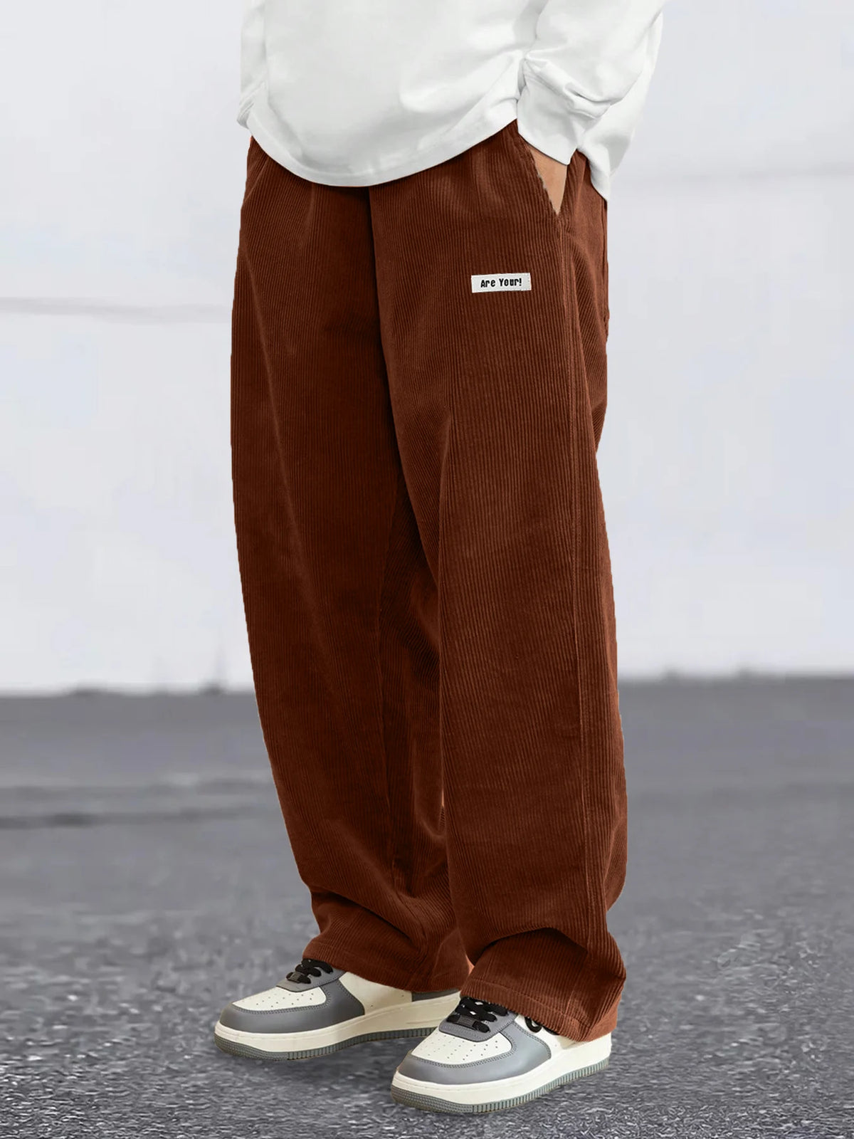 Corduroy Drawstring Straight Leg Casual — Swuffy