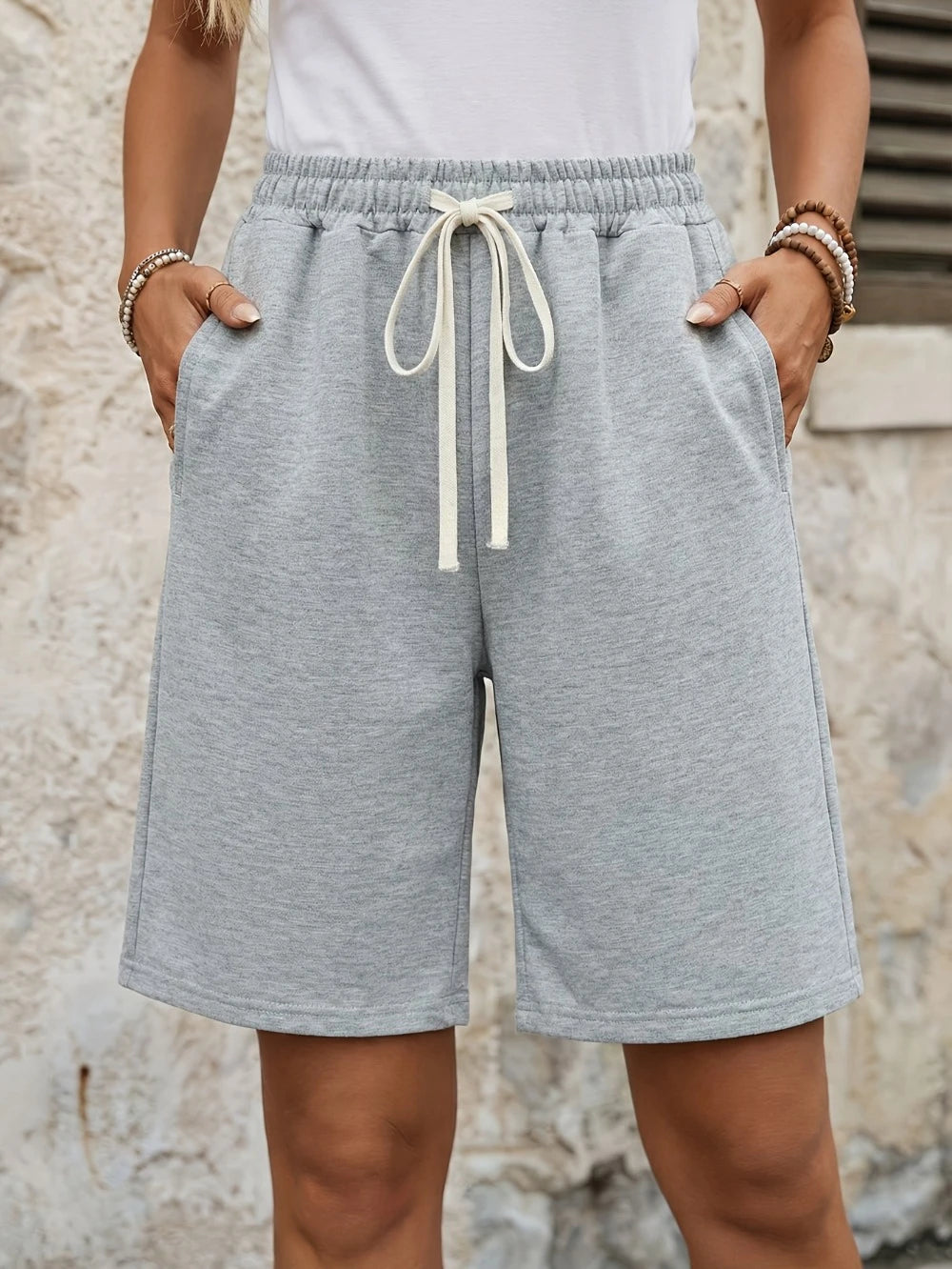 Ladies Summer Double Pocket Drawstring — Swuffy