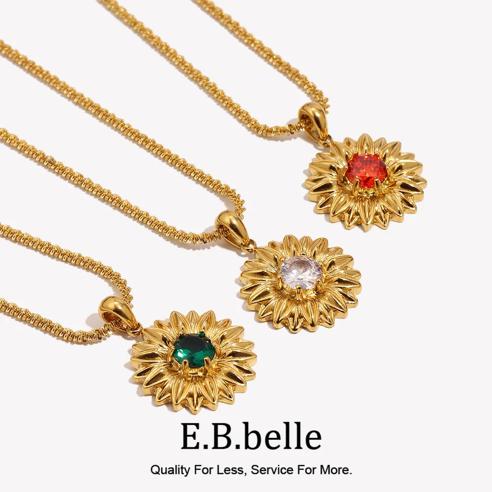Belle Vintage Gold Sunflower Zircon — Swuffy