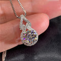 Oxtao Moissanite Infinity Pendant Necklace — Swuffy