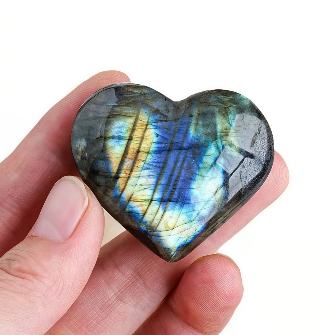 Natural Flashy Labradorite Cabochon Heart — Swuffy