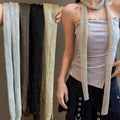 Lace Gold Thread Tassel Scarf — Swuffy