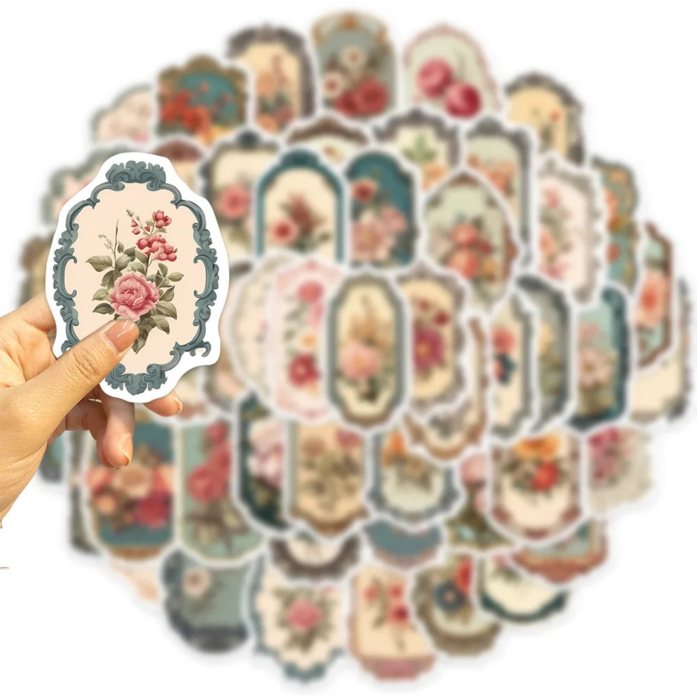 Vintage Flower Mirror Graffiti Stickes — Swuffy