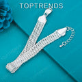 Sterling Silver Mesh Chain Bracelet — Swuffy