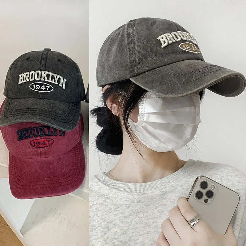Retro Letter Baseball Cap Embroidery — Swuffy