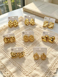Gold Plated Stud Earrings — Swuffy
