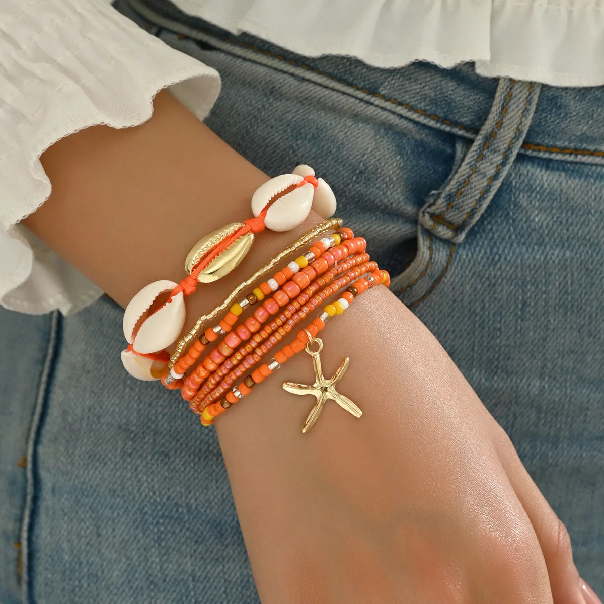 Bohemian Shell Beaded Woven Bracelet — Swuffy