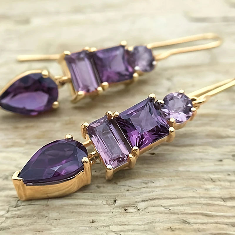 Huitan Charming Geometric Purple Cubic — Swuffy