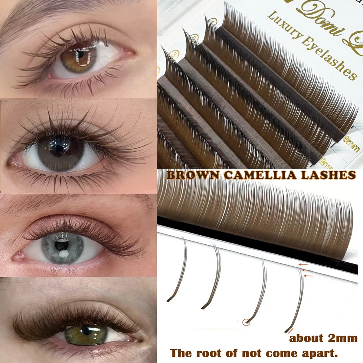 Domi Lash Brown Individual Lashes — Swuffy