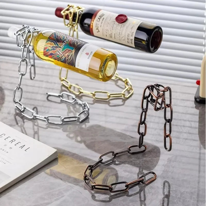 Iron Chain Wine Bottle Holder — Swuffy