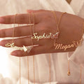 Custom Name Butterfly Necklace Letter — Swuffy