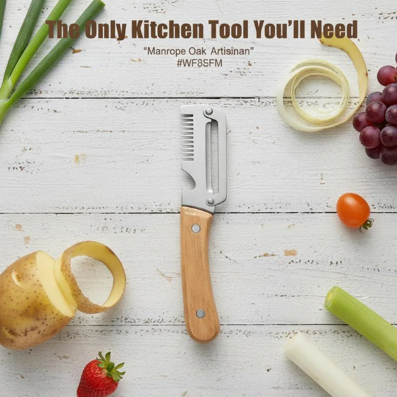 Multipurpose Wooden-Handle Vegetable Peeler — Swuffy