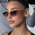 Trendy Rimless Cat Eye Sunglasses — Swuffy