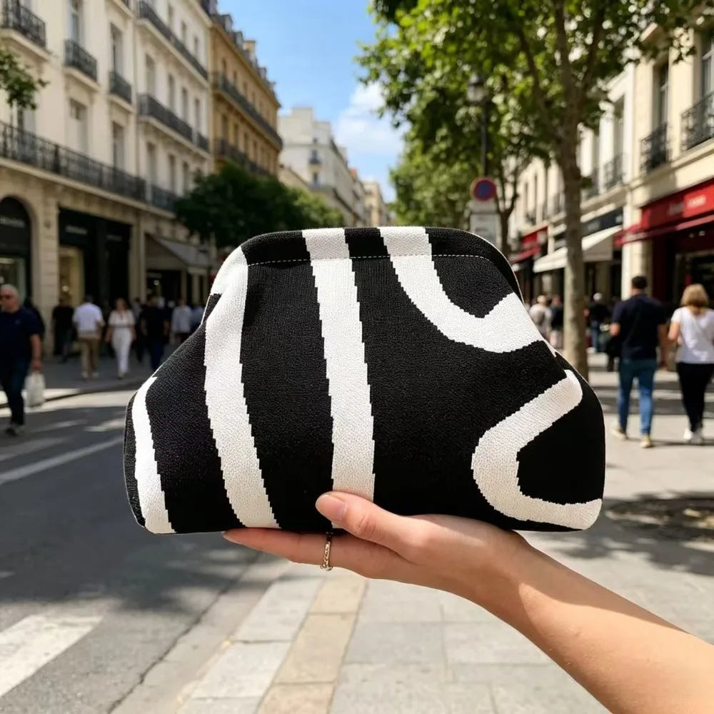 Striped Knit Beach Bag — Swuffy