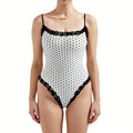 Lace Trim Bodysuit Sleeveless Strap — Swuffy