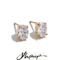 Nuvora Yhpup Shiny Cubic Zirconia Geometry Small Stud — Nuvora