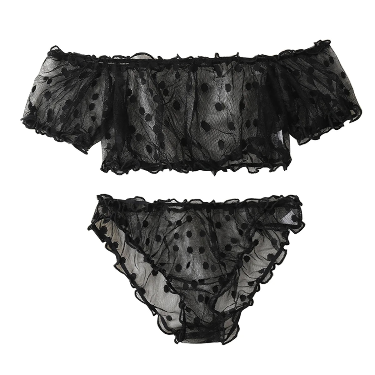 Lingerie Dot Embroidery Mesh Fancy — Swuffy