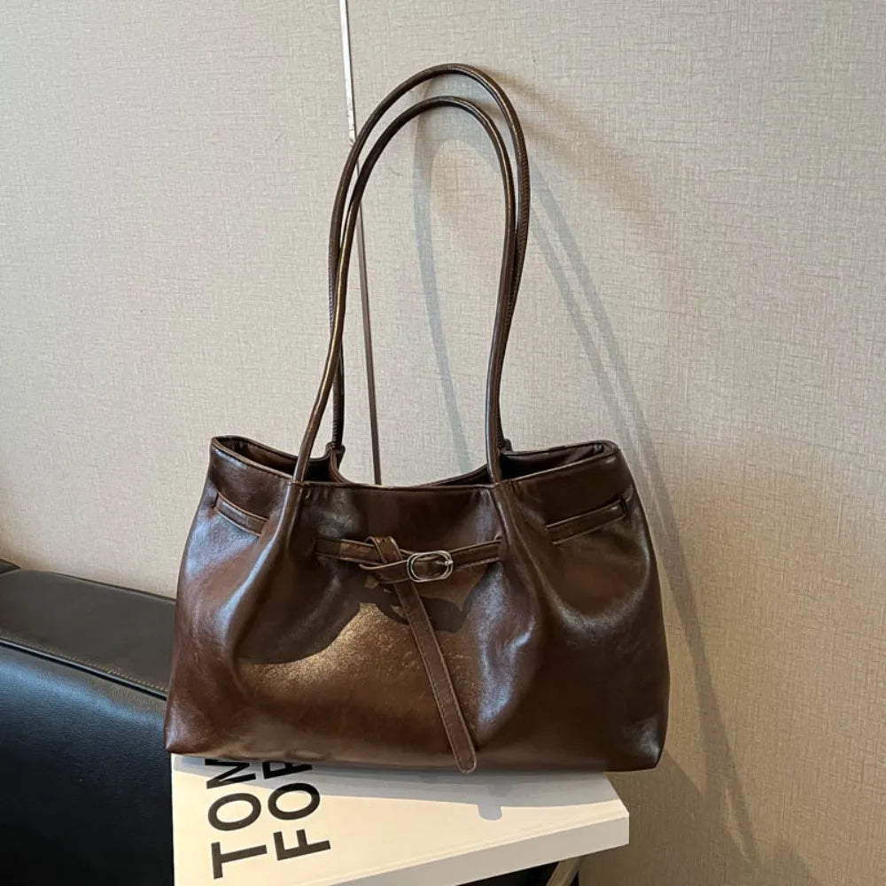 Retro Suede Shoulder Tote Bag — Swuffy