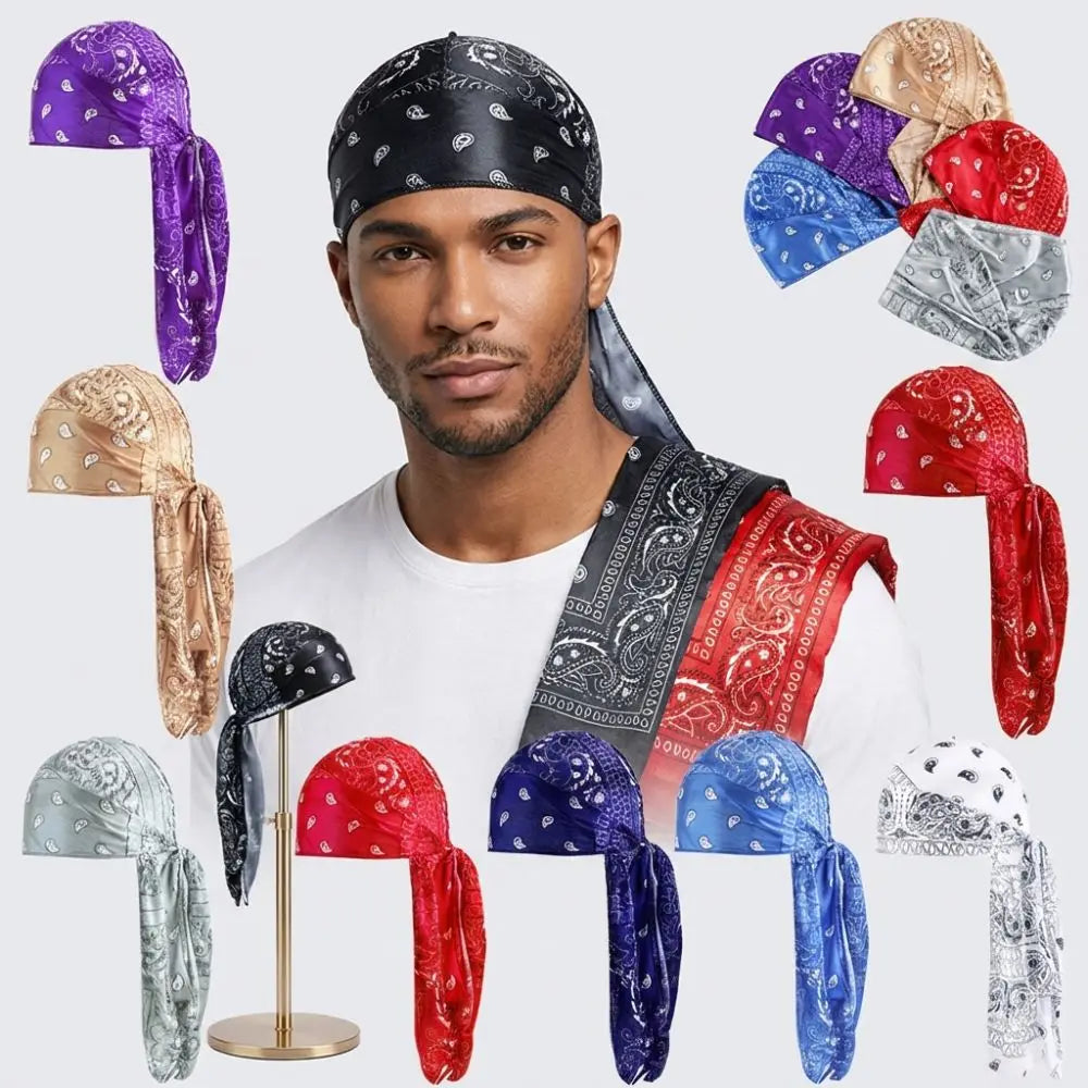 Amoeba Print Headscarf Imitation Silk — Swuffy