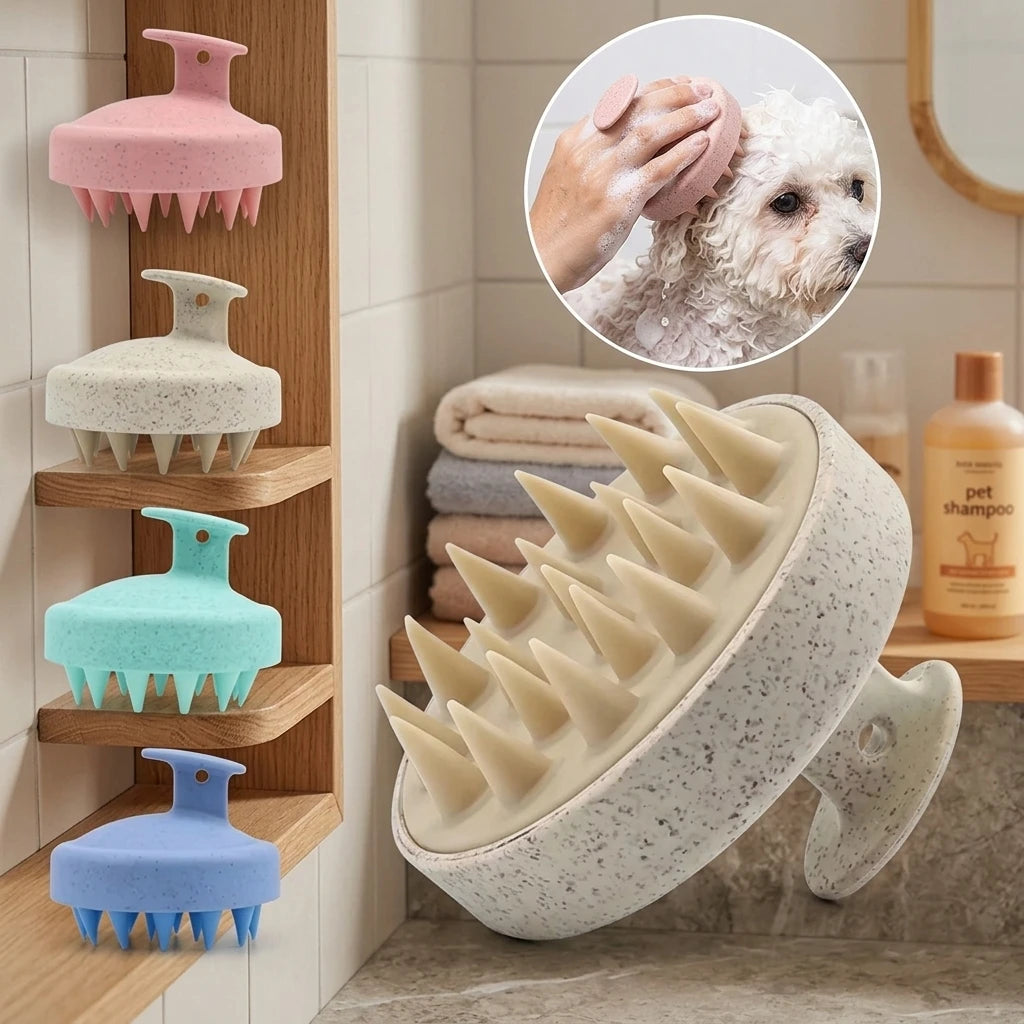 Silicone Shampoo Brush Body Massage — Swuffy