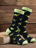 Cool Dinosaur Print Cotton Socks — Swuffy