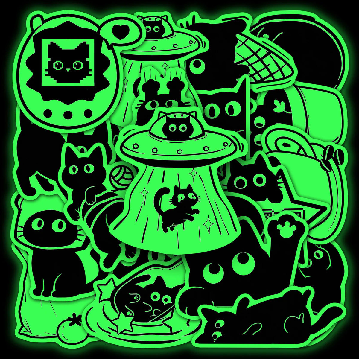 Glow In Dark Black Cat — Swuffy