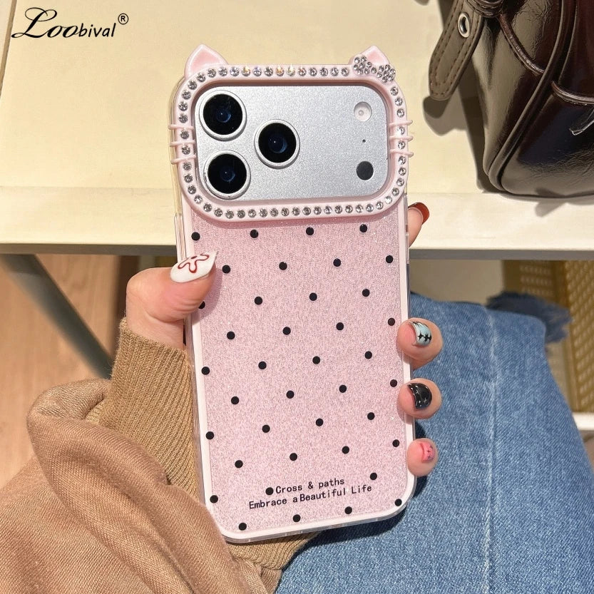 Cat Ear Glitter Diamond Polka — Swuffy