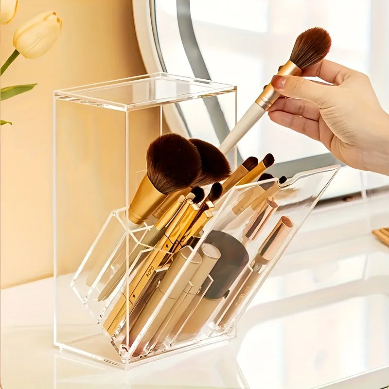 Clear Acrylic Makeup Brush Organizer — Swuffy
