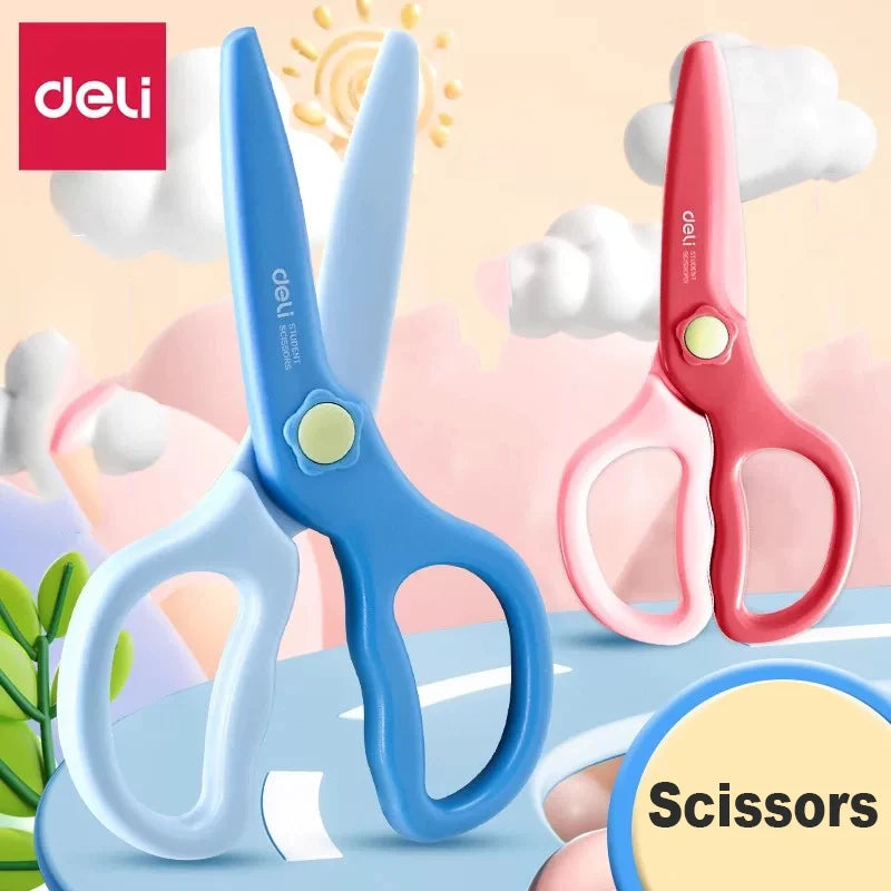Deli Cartoon Scissors Safety Children — Swuffy