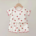 Nuvora Baby Girl Strawberry Pajamas Set Summer Short — Nuvora