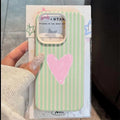 Phone Case Pink Heart Striped — Swuffy