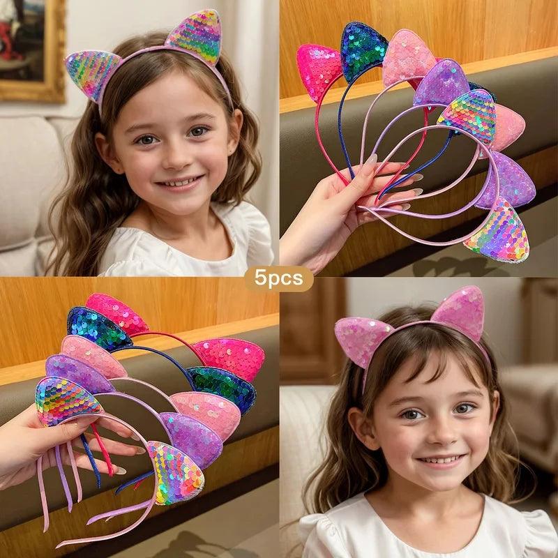 Colors Sequin Cat Ear Headband — Swuffy