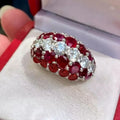 Inlaid White Red Cz Ring — Swuffy