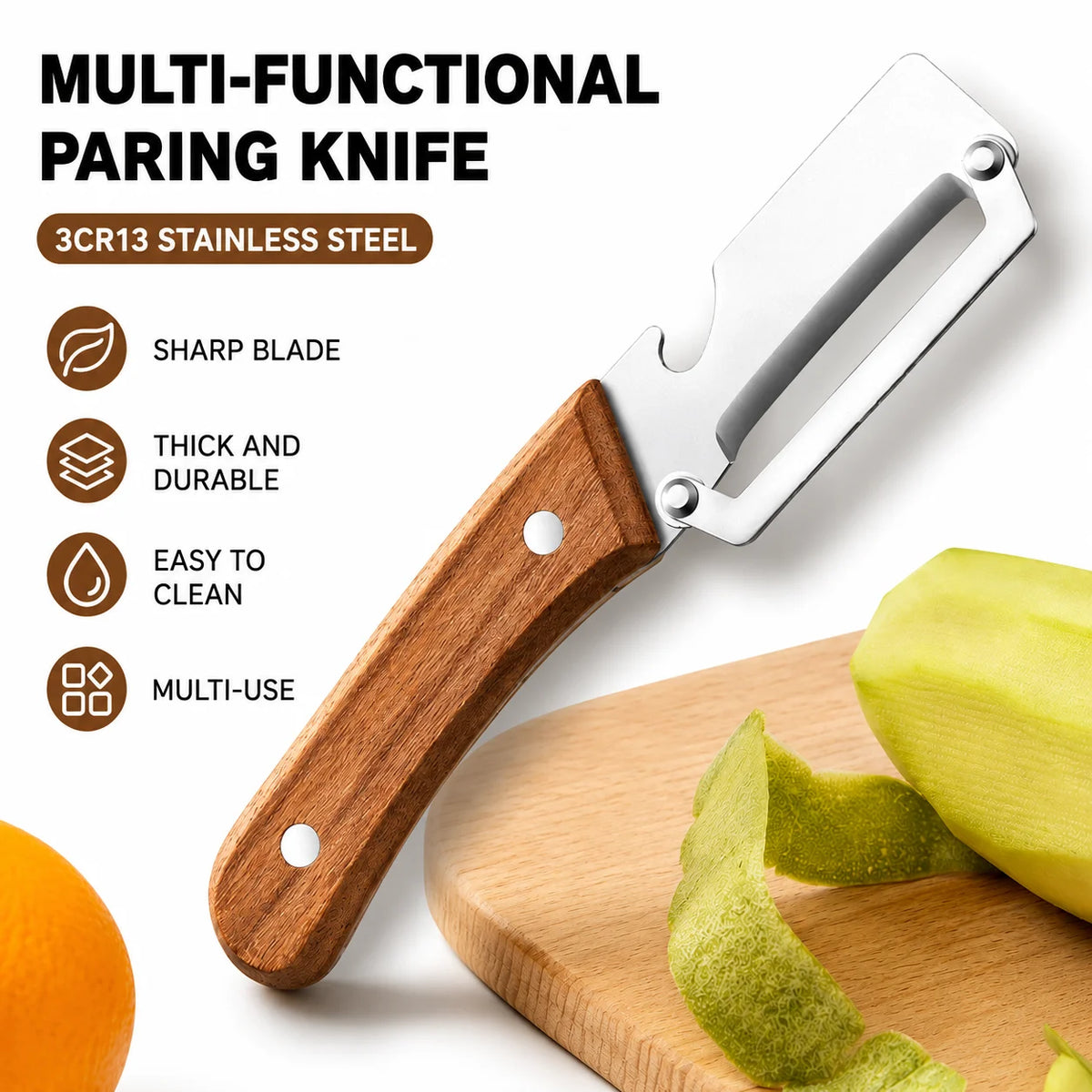 Stainless Steel Paring Knife Ergonomic — Swuffy