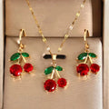 Sweet Romantic Red Cherry Necklace — Swuffy