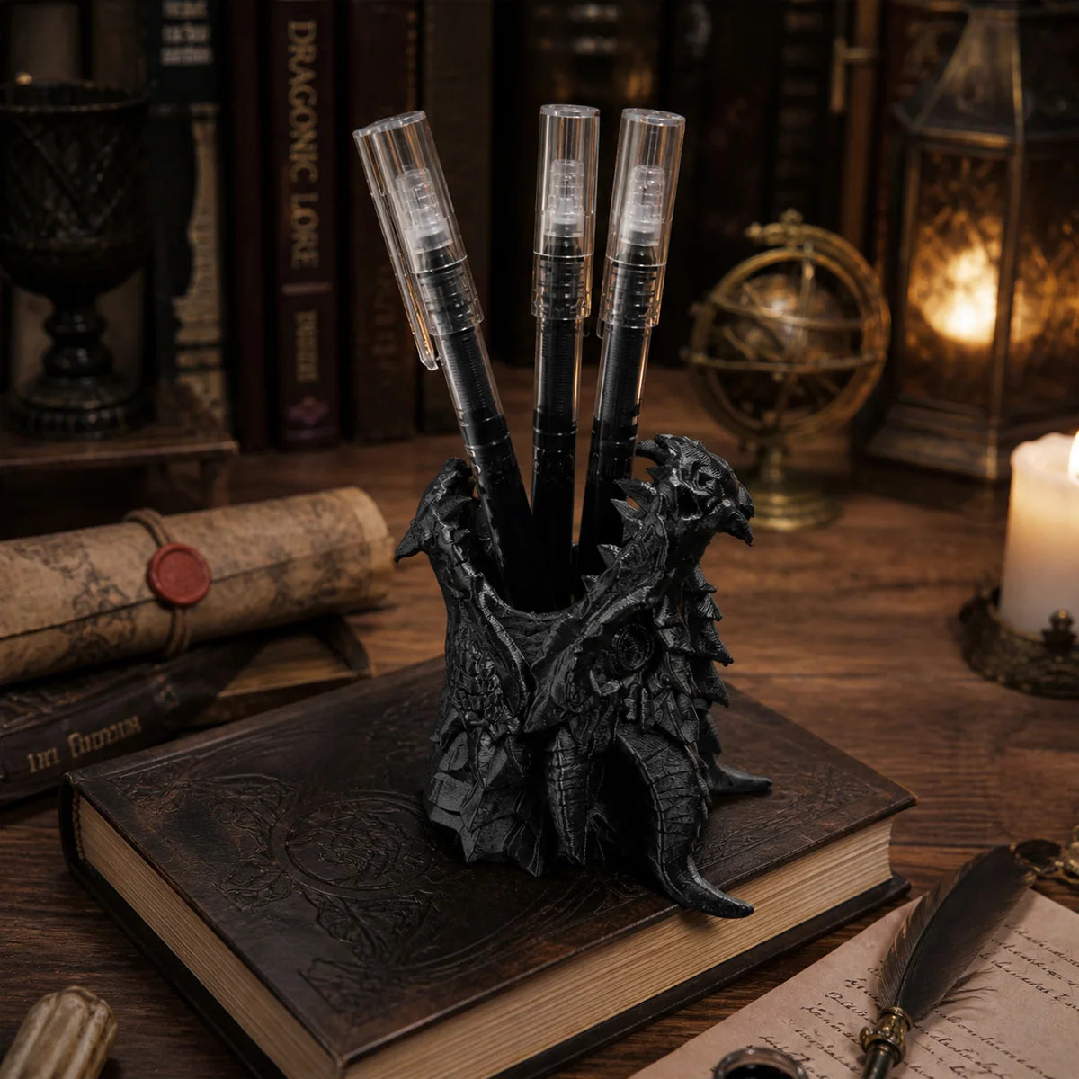 Dragon Head Pen Holder Printed — Swuffy