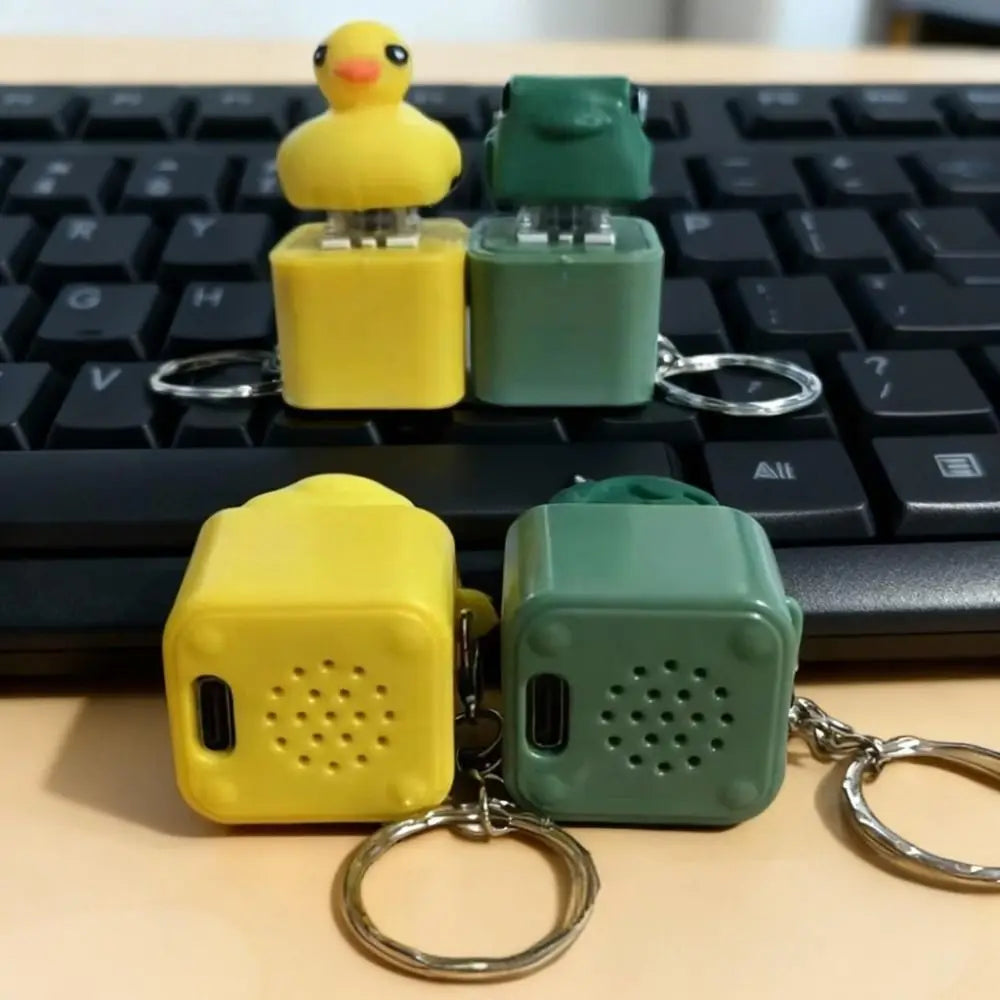 Nuvora Plastic Croaking Frog Duck Keychain Led Light — Nuvora