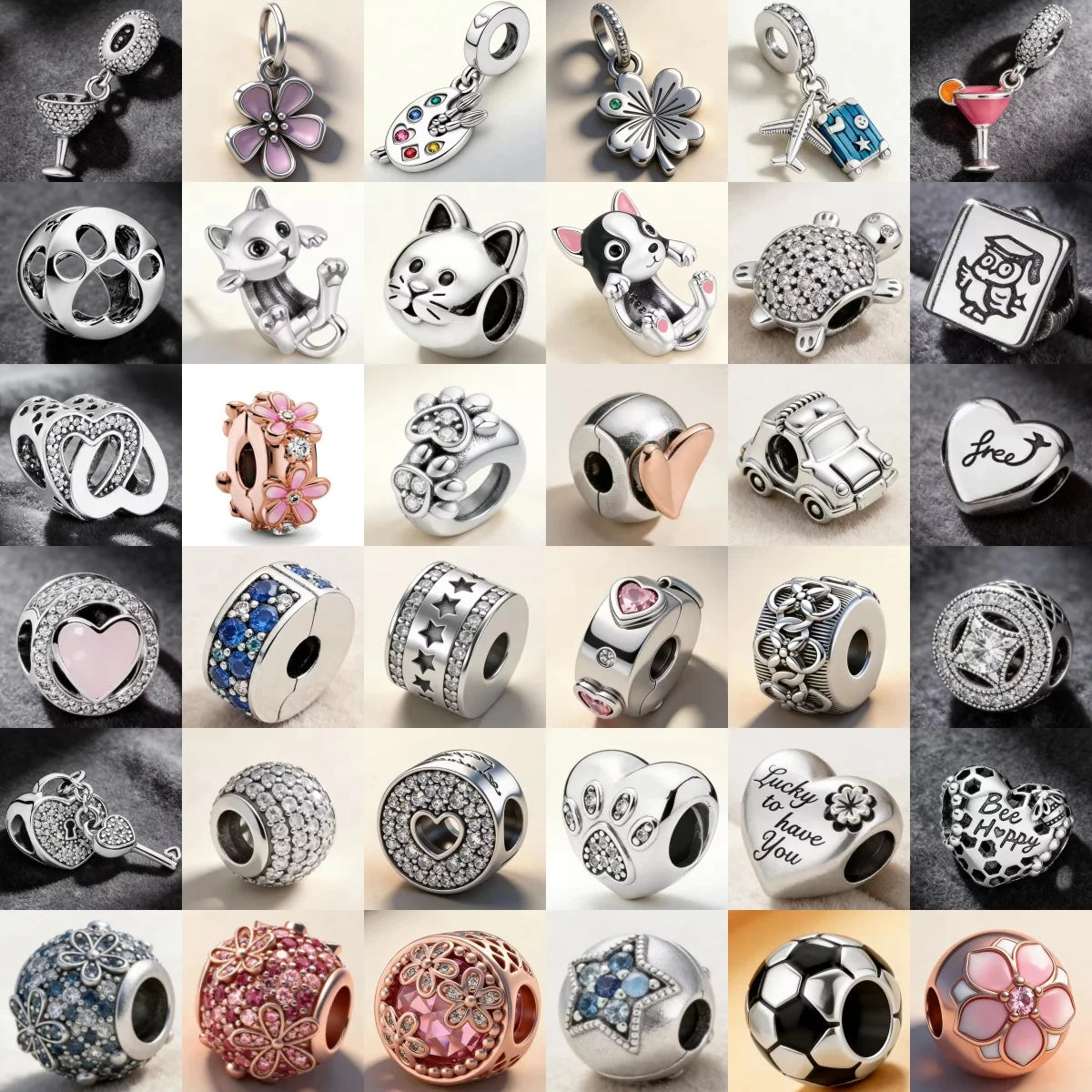 Silver Charm Sat Beads Butterfly — Swuffy