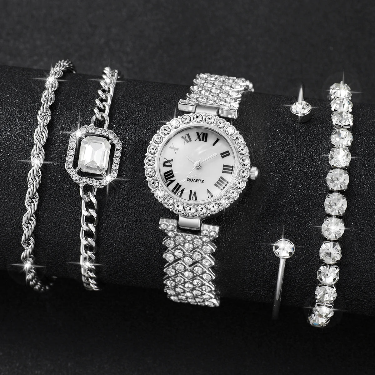 Rhinestone Quartz Watch Roma Dial — Swuffy