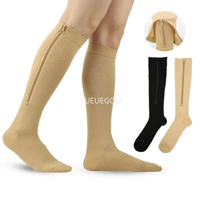 Zipper Compression Socks Open Toe — Swuffy