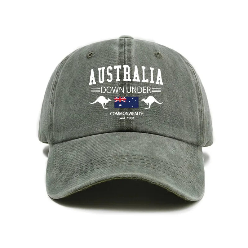 Australia Flag Kangaroo Hat Vintage — Swuffy