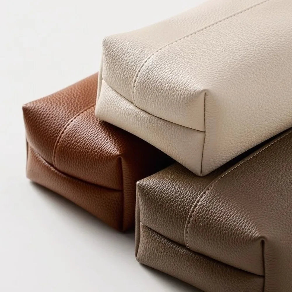 Artificial Leather Tissue Box Desktop — Swuffy