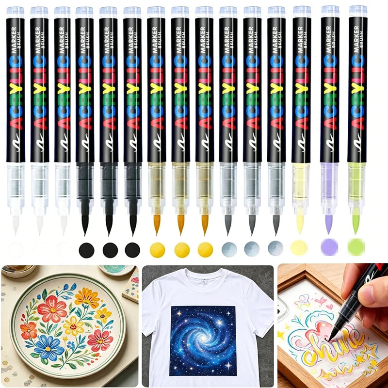 Guangna Acrylic White Marker Brush — Swuffy